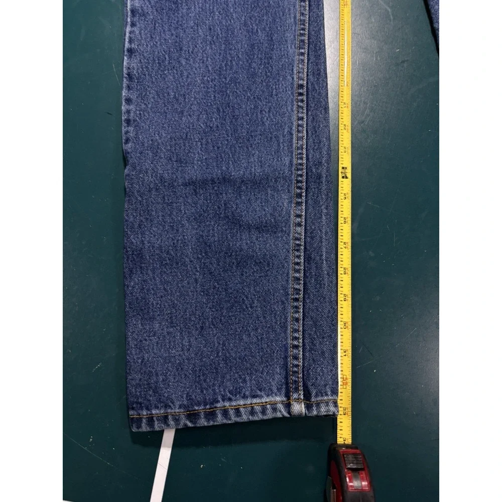 Vintage Levi's 505 Orange Tab Jeans Men's 32x33 Dark Wash Straight Leg 90s USA